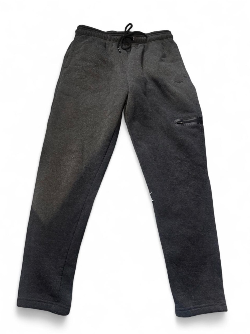 Men's Black Fleece Joggers with Zip Pocket - Unbranded